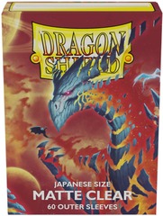 Dragon Shield - Matte Japanese Size Sleeves - Matte Clear Outer Sleeves 60 ct